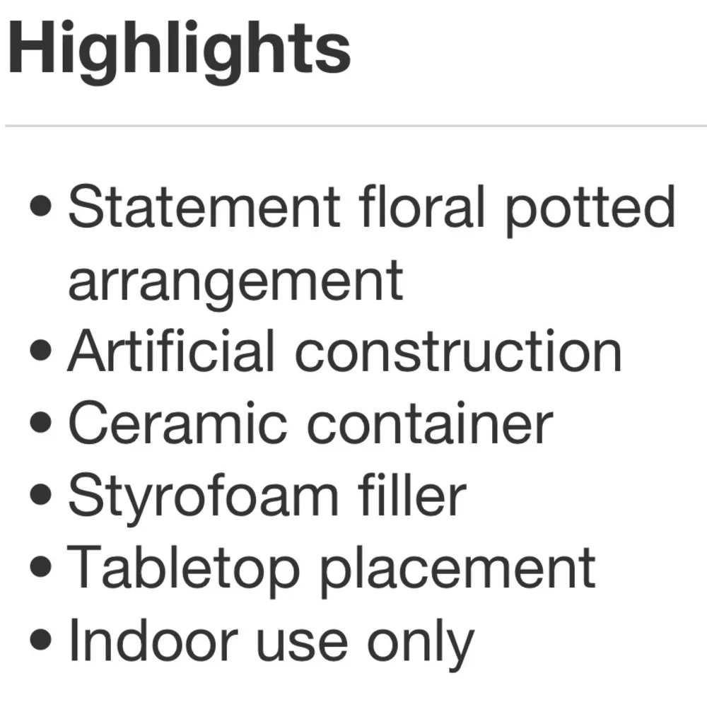 STUDIO MCGEE NWT statement floral potted arrangement -23”